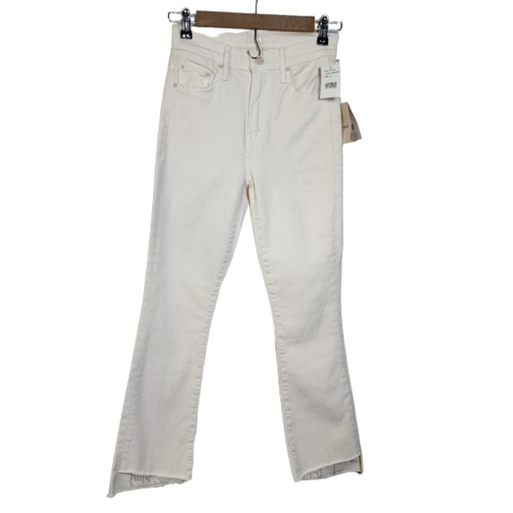 Mother Women's The Insider Crop Step Fray Jeans Cream Puff 24